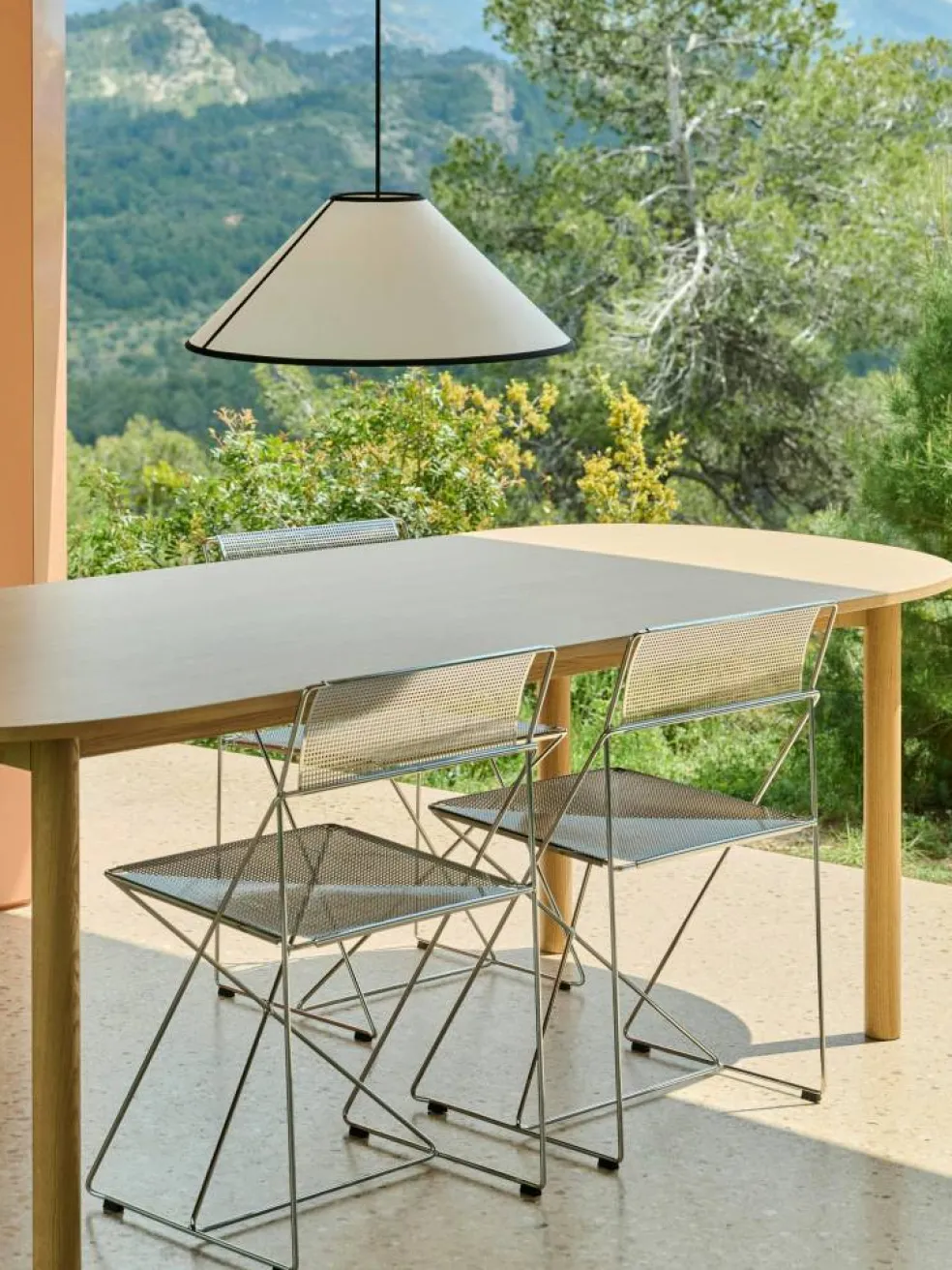 Annex Bord Oval 95x240 cm, Lackad Ek