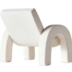 Arco Loungefåtölj, Bouclé Vit