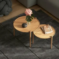 Aria Soffbord Ø50 Låg, Ek