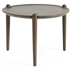 Aria Soffbord Ø50 Låg, Mörk Ek