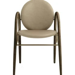 Arkade Karmstol, Rökt Ek / Läder Almond