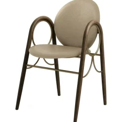 Arkade Karmstol, Rökt Ek / Läder Almond