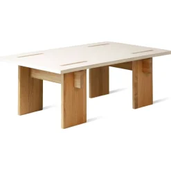 Arnold Soffbord 65x110 cm, Ljus Betong / Ljus Ek