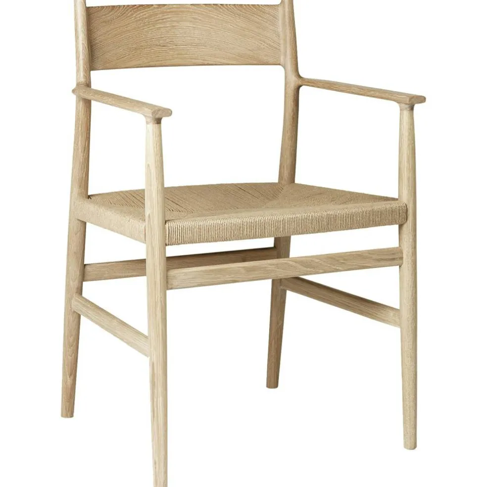 Arv Karmstol Med Vävd Sits, Ek