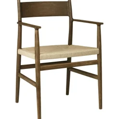 Arv Karmstol Med Vävd Sits, Rökt Ek