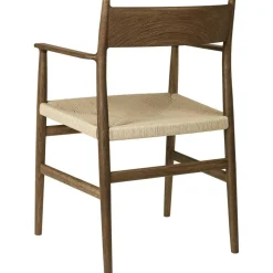 Arv Karmstol Med Vävd Sits, Rökt Ek