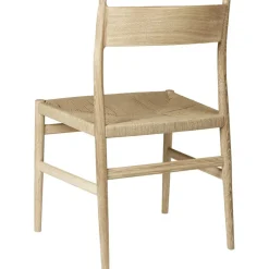 Arv Stol Med Vävd Sits, Vitpigmenterad Ek