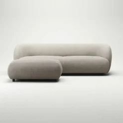 Atelier Fotpall 113 cm Micro Chenille, Sandshell Beige