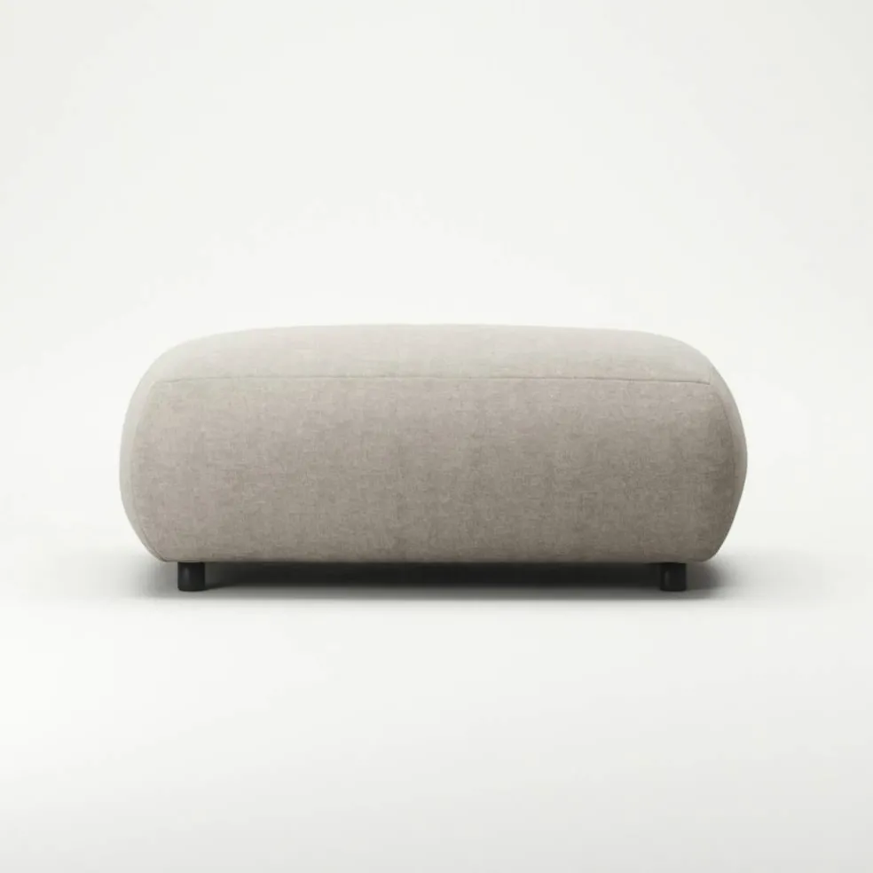 Atelier Fotpall 113 cm Micro Chenille, Sandshell Beige
