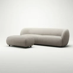 Atelier Soffa 3-Sits Micro Chenille, Sandshell Beige