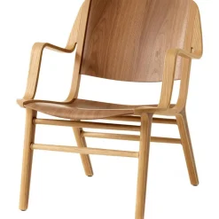 AX HM11 Loungefåtölj, Lackerad Ek / Valnöt