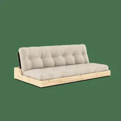 Bas Bäddsoffa Med 5-Lagers Madrass Svart Natt/Beige