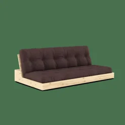 Bas Bäddsoffa Med 5-Lagers Madrass Transparent/Brun