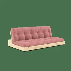 Bas Bäddsoffa Med 5-Lagers Madrass Transparent/Rosa