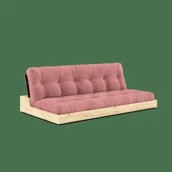 Bas Bäddsoffa Med 5-Lagers Madrass Svart Natt/Rosa