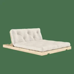 Bäddsoffa Med Madrass 140x200 Linne/Raw