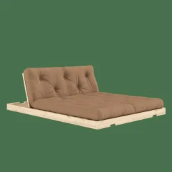 Bäddsoffa Med Madrass 140x200 Mocca/Raw