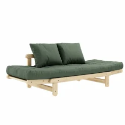 Beat Soffa Med Madrass, Lackerad / Oliv