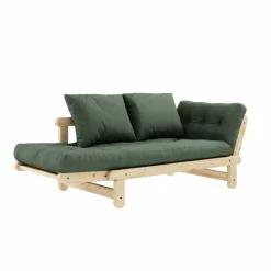 Beat Soffa Med Madrass, Lackerad / Oliv
