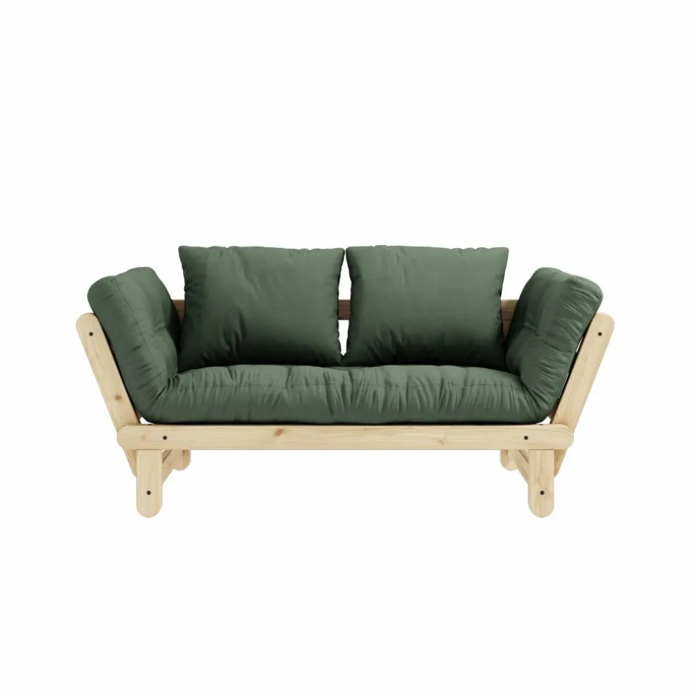 Beat Soffa Med Madrass, Lackerad / Oliv