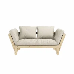 Beat Soffa Med Madrass, Lackerad / Linen