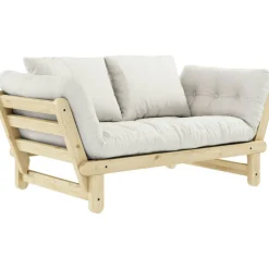Beat Soffa Med Madrass, Lackerad / Natur