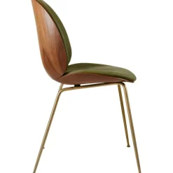 Beetle 3D Veneer Stol Valnöt/Mässing, Soft Leather Army