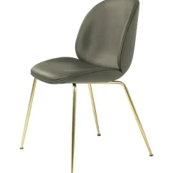 Beetle Stol Klädd Brass Base/ Sierra, Stone