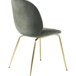 Beetle Stol Klädd Brass Base/ Eros, Pastel Green