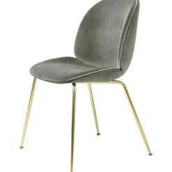 Beetle Stol Klädd Brass Base/ Eros, Pastel Green