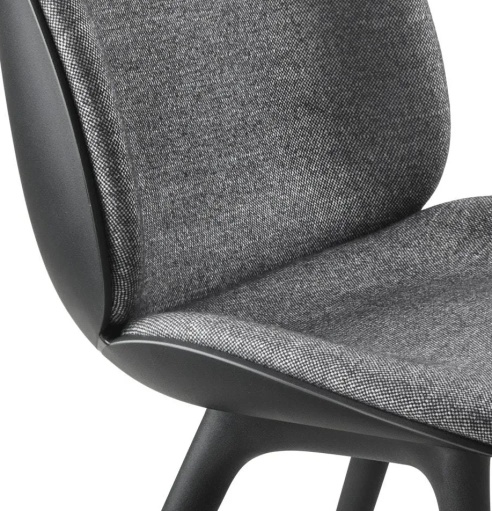 Beetle Stol Klädd Framsida / Plastbas, Plain 0023