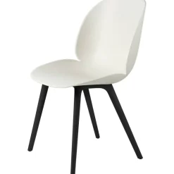 Beetle Stol Oklädd Plast Black Base, Alabaster White