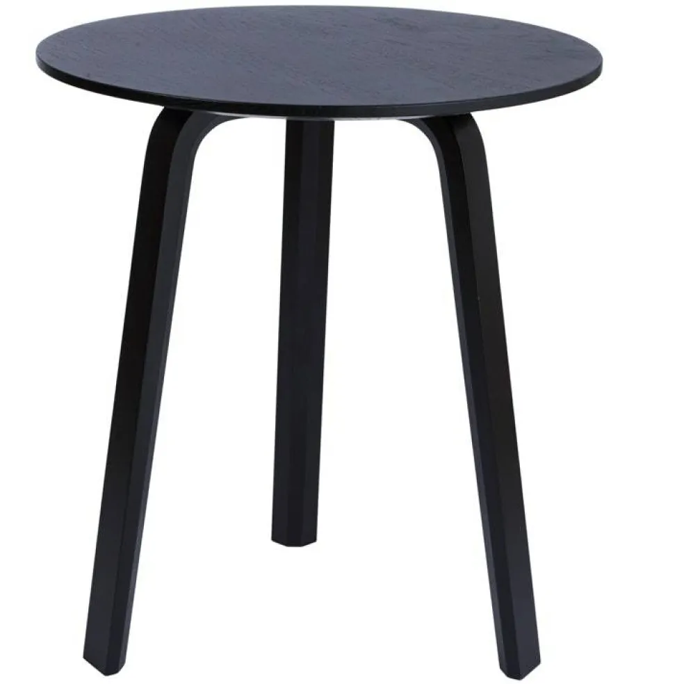 Bella Soffbord 45x49 cm, Svart Vattenbaserad Lackad Ek