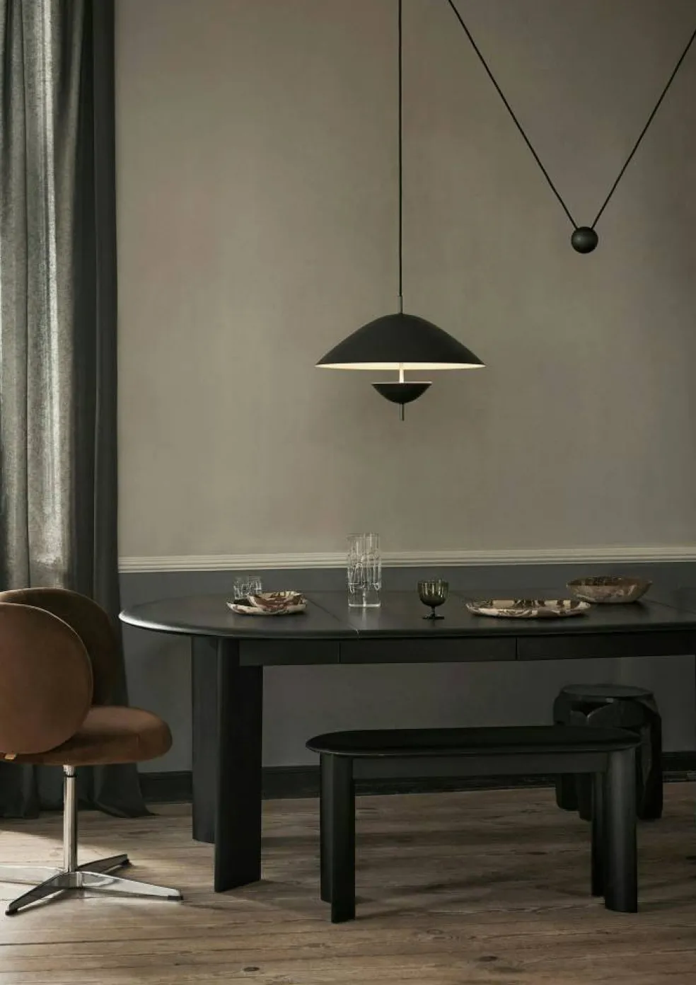Bevel Bord Förlängningsbar x2, Svart Bok