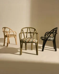 Bistra Matsalsstol, Ebony / Reales Pattern 003
