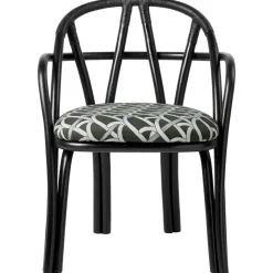 Bistra Matsalsstol, Ebony / Reales Pattern 003