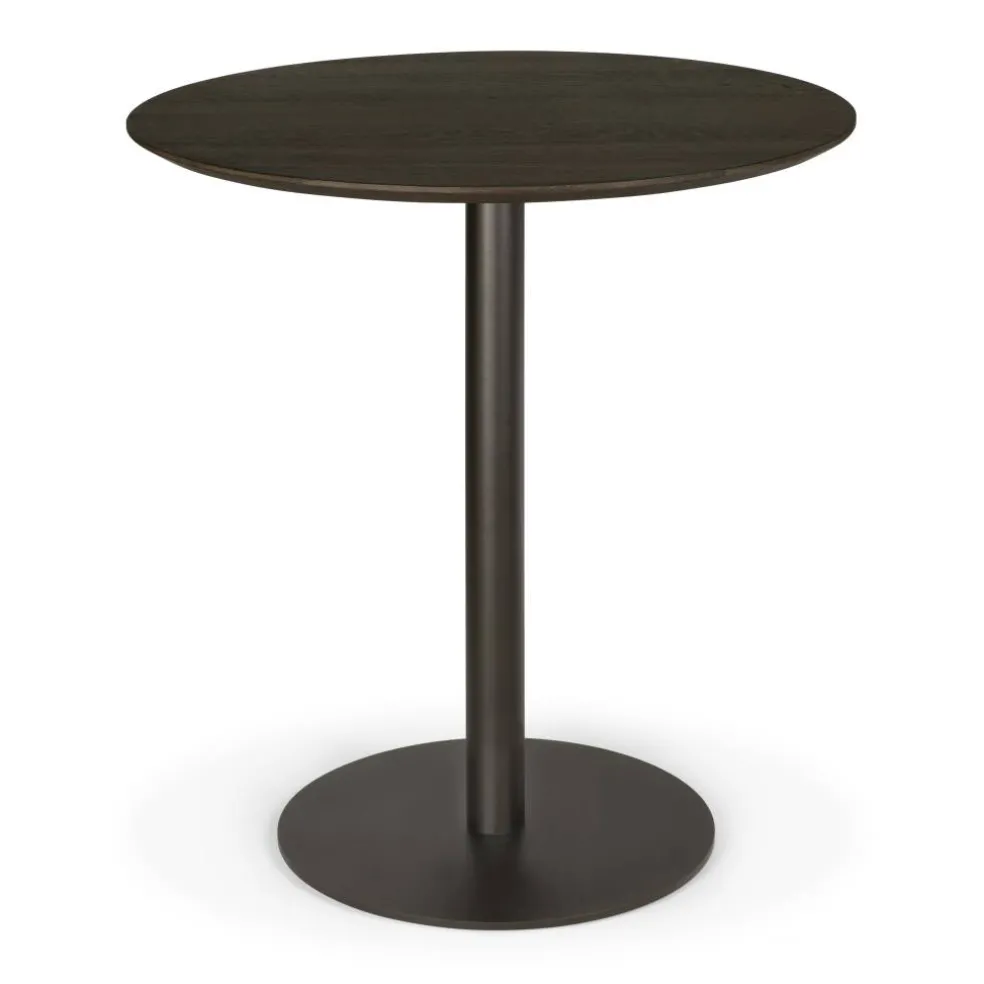 Blend Bord Ø70 cm, Mörk Brons / Mörkbetsad Ek