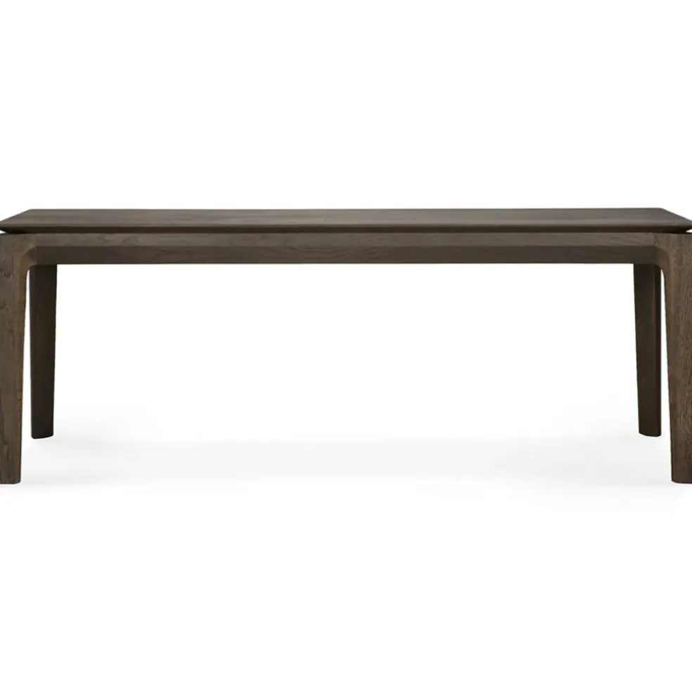 Bok Bänk Mörkbetsad Ek, 35x186 cm