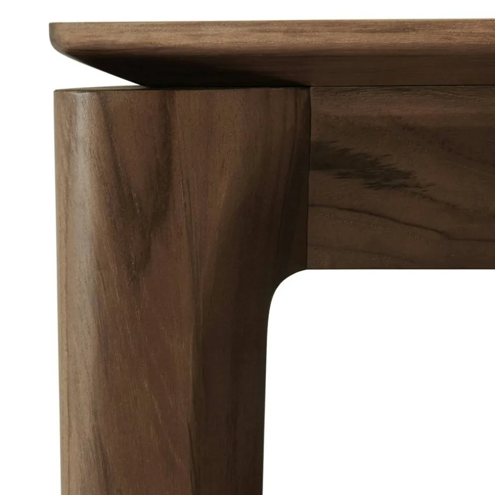 Bok Matbord Mörkbetsad Teak, 100x240 cm