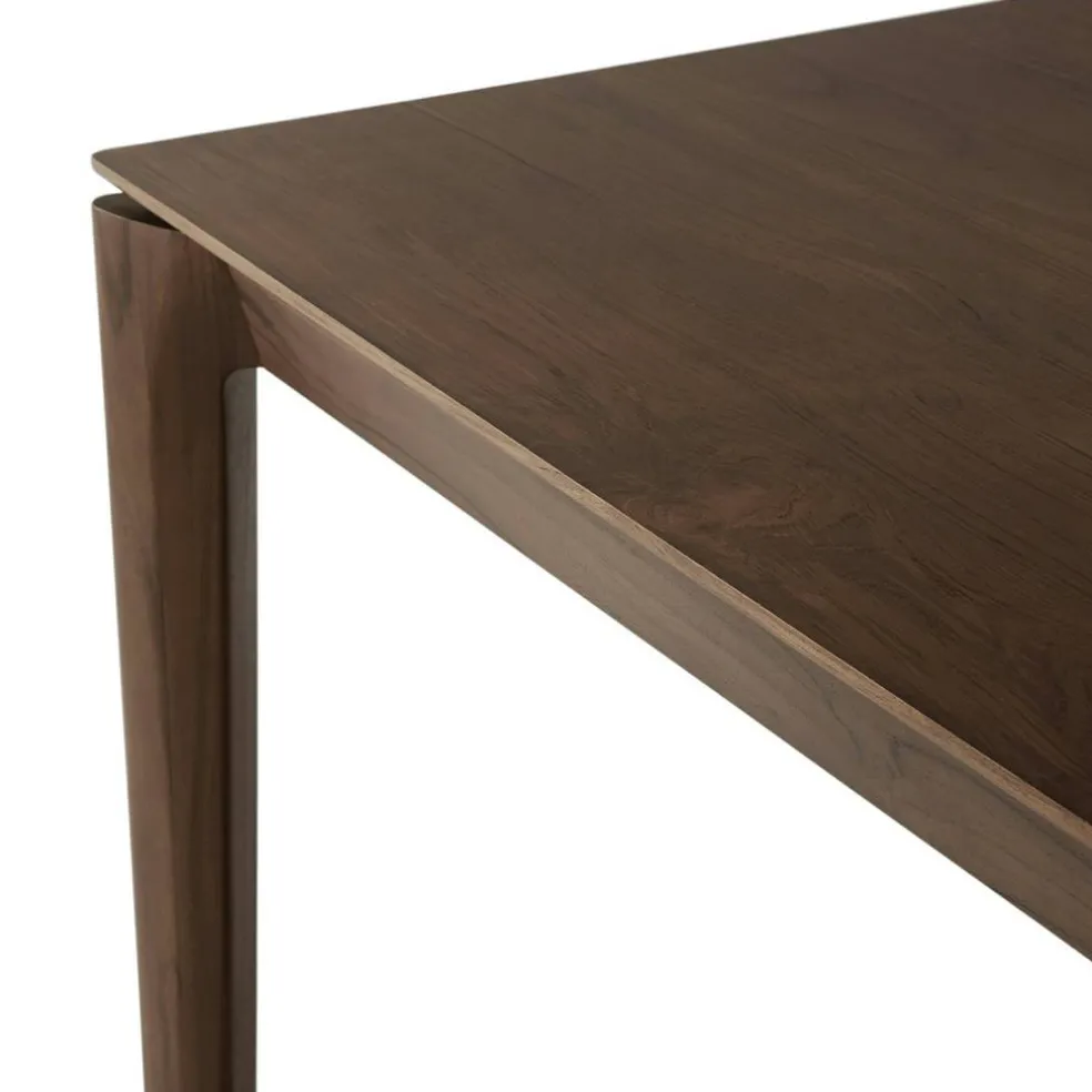 Bok Matbord Mörkbetsad Teak, 100x240 cm