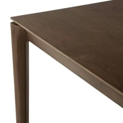 Bok Matbord Mörkbetsad Teak, 95x220 cm