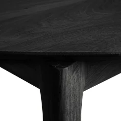 Bok Matbord Rund Utdragbar Ø129 cm, Black Oak