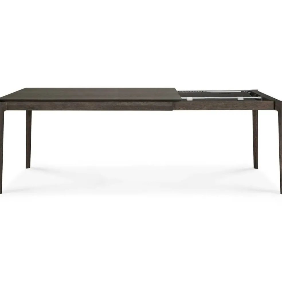 Bok Matbord Utdragbar Mörkbetsad Ek, 200-300 cm