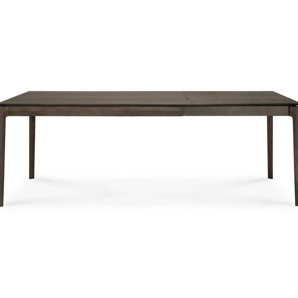 Bok Matbord Utdragbar Mörkbetsad Ek, 180-280 cm