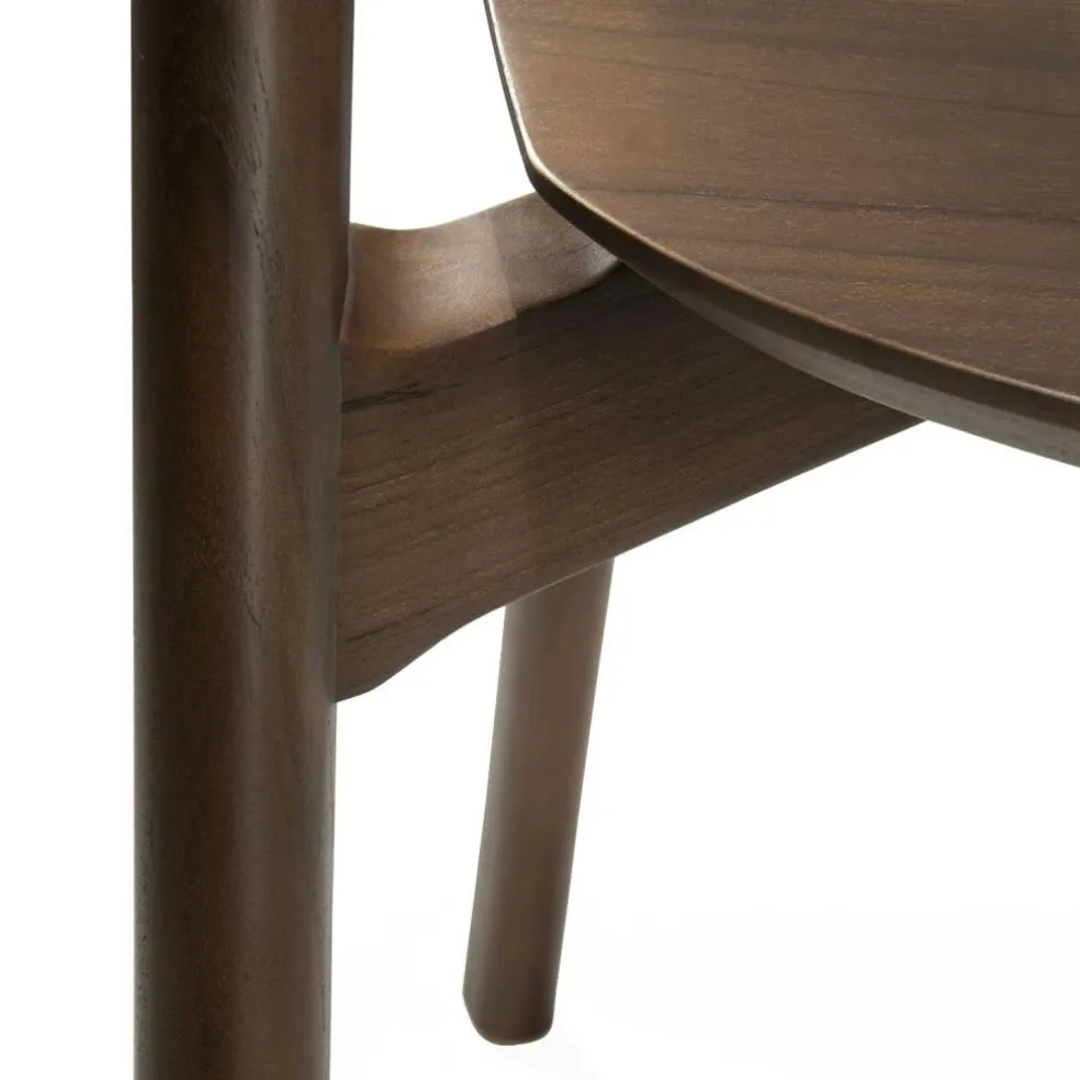 Bok Stol, Mörkbetsad Teak