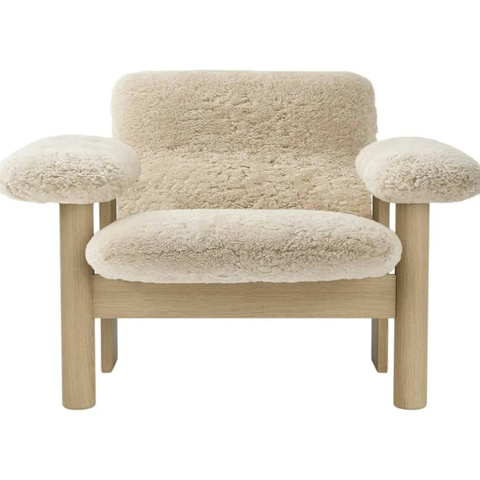Brasilia Fåtölj Låg Rygg, Ek / Sheepskin Nature