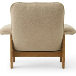Brasilia Fåtölj Med Ottoman Naturlig Ek, Bouclé 02 Beige