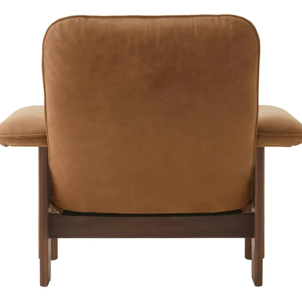 Brasilia Fåtölj Med Ottoman Walnut, Camel