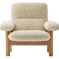 Brasilia Fåtölj, Naturlig Ek / Sheepskin Nature