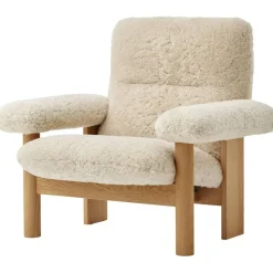 Brasilia Fåtölj, Naturlig Ek / Sheepskin Nature
